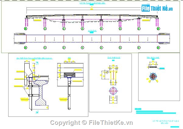 Bản vẽ cầu dầm I,Bản vẽ chi tiết cầu dầm I,Bản vẽ dầm I khổ 18 đến 33,chi tiết dầm I,các loại dầm I